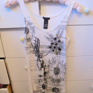 Sitewide Sale  Venus Ribbed Tank Top with Sequins Size Medium